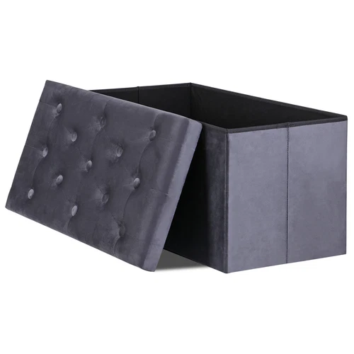 Storage Ottoman Bench Folding Footrest Footstool Multi-color 30''/31.4''/43'' - Picture 42 of 87