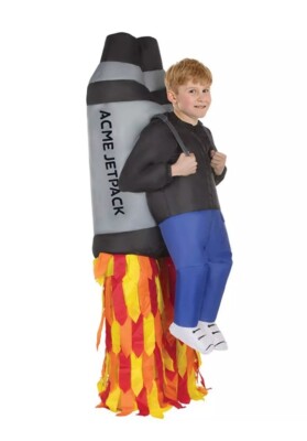 Kids Jetpack Pick Me Up Inflatable Costume Boys Rocket Jet Pack MORPHE