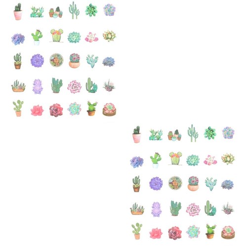 2 Pack Waterproof Sticker Cartoon Plants Pattern Stickers Guitar Decorative - 第 4/12 張圖片