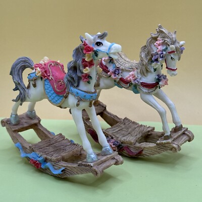 Two Resin Westland Rocking Horse Figurine.