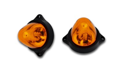 2 x 12 V LED ROTIERENDE SICH DREHENDE GELBE LICHTER MINI-BAKE GELB BLINKERLAMPEN