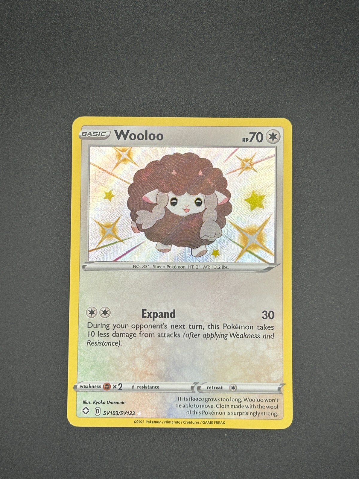 Pokemon Wooloo SV103/SV122 Shining Fates: Shiny Vault Holo Near Mint Fast Ship