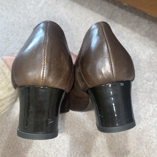 bruno magli womens shoes 8.5 Suede Leather Low Heeled Pump - 第 11/12 張圖片
