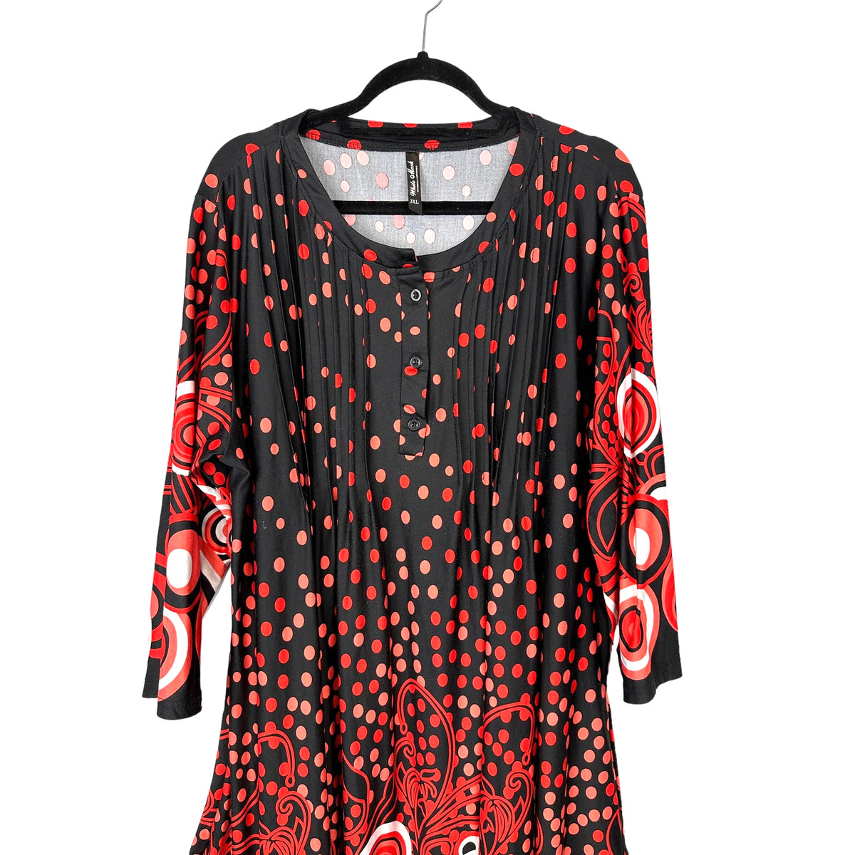 white mark handkerchief tunic top