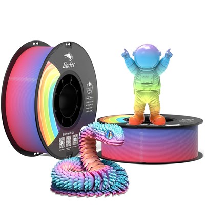 Creality 3D Printer Filament 2KG 1.75mm Rainbow, PLA+ PLA Plus PLA Pro Filame...