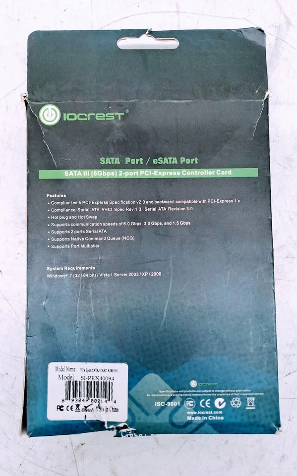 SYBA SI-PEX40094 SATA III 6 Gbps 2-port PCI-Express Controller Card - Image 3 of 3