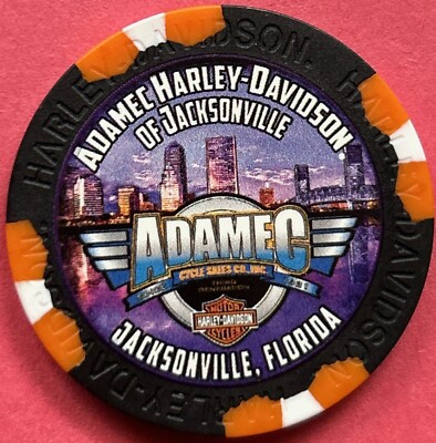 Harley Davidson Wide Print Poker Chip Adamec HD in Jacksonville, Florida