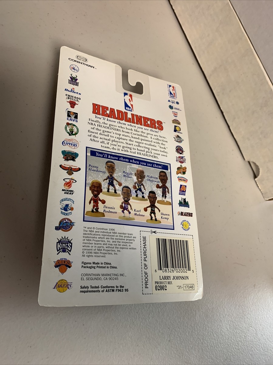NBA Basketball Headliners Corinthian Larry Johnson Mini Figure Box