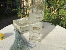 Magnifique  Vase Cristal givré Baccarat Neuf. Moderniste étiquette
