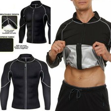 The Kewlioo Sauna Suit Heat Trapping Shirt Hot Sweat Body Shaper Top Long Sleeve