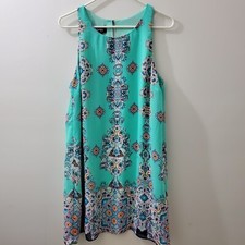 By & By Womens Mint Green Shift Mini Dress Size XL Geometric Tribal
