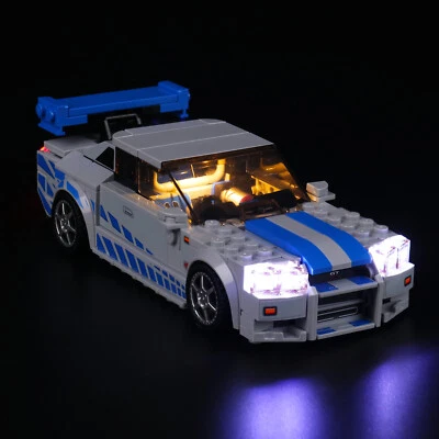 LocoLee LED Lighting Kit for Lego 76917 Fast 2 Furious Nissan Skyline DIY Set