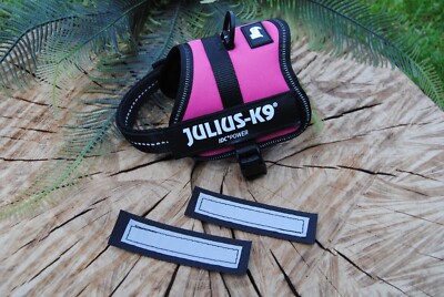 Julius-K9 Powergeschirr PINK Gr.Baby2 inkl. 2 Reflektor Logos, Chihuahua Pudel