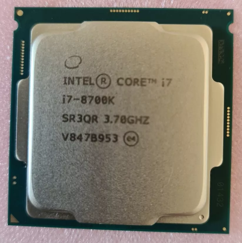 Intel Core i7 6 Core Processor i-8700k 3.70GHz 12Mb Cache with Intel CPU  Cooler