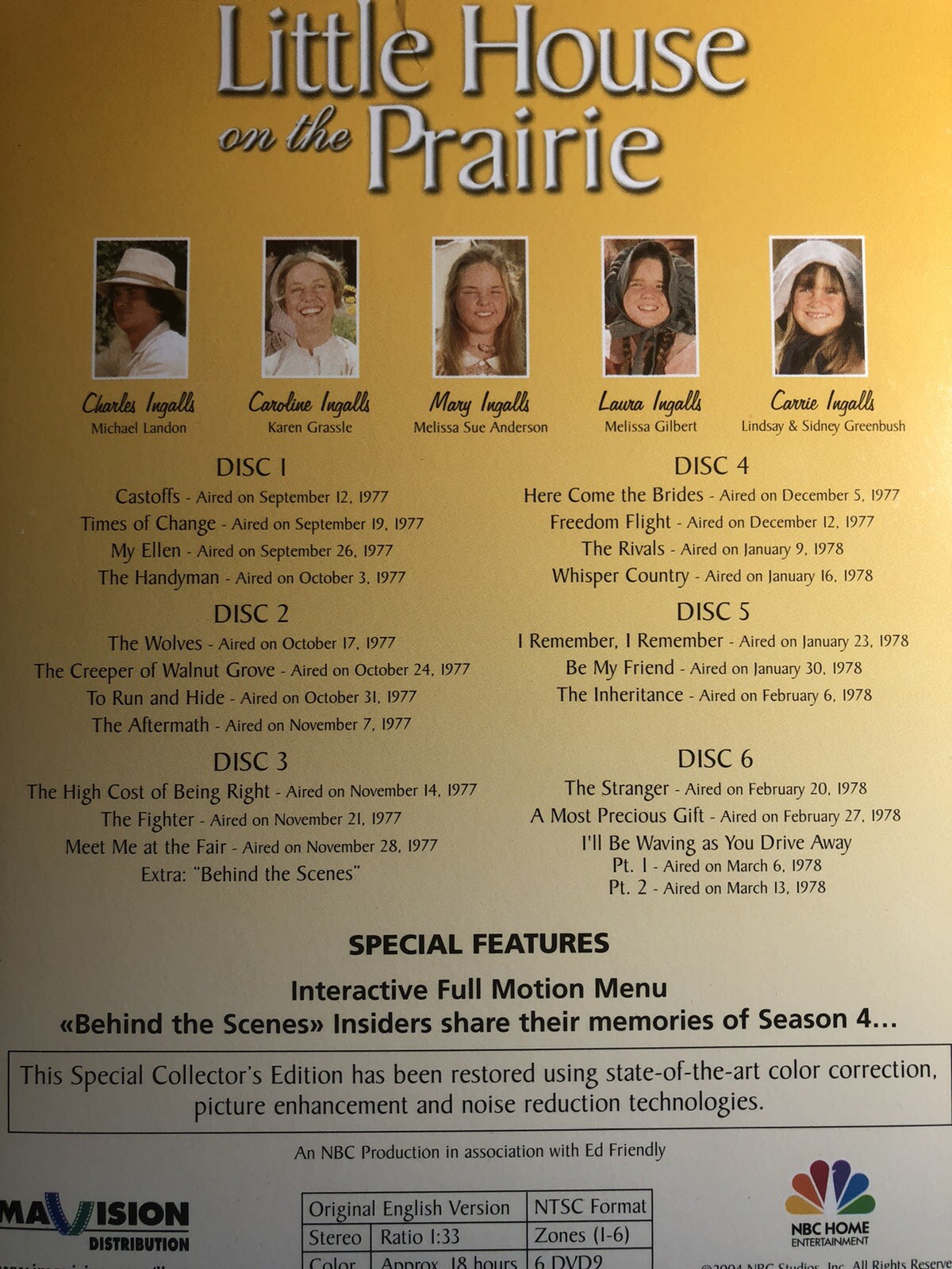 Little House on the Prairie Season 4 DVD Disc 4 DISC ONLY