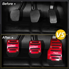 Universal Red Non-Slip Gas Manual Brake Foot Pedal Cover Pad Car Accessories