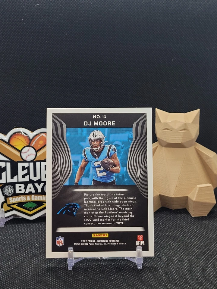 2022 Panini Illusions Trophy Collection Black Ice /50 DJ Moore #13 Panthers (DT) - Image 2 of 2