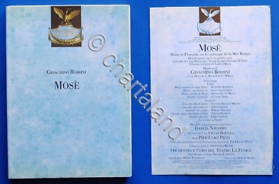 Musica Libretto e locandina opera Mosè - G. Rossini - Gran Teatro La Fenice 1994