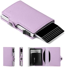RFID Wallet Women Slim Compact Block Card Holder PopUp Case Travel Cash ID