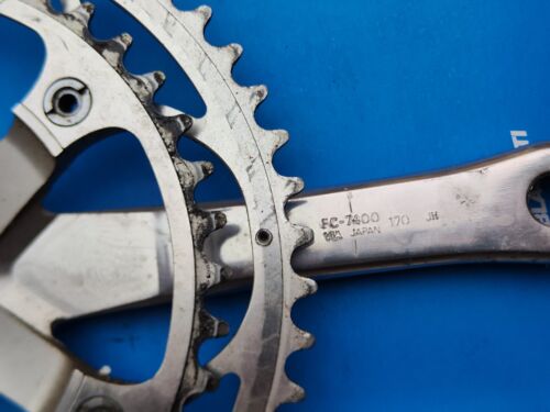 SHIMANO DURA ACE KURBELGARNITUR FC-7400 170 JH VIA JAPAN GUARNITURA BICI VINTAGE - Bild 23 von 24