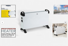 Beldray EH3334 Portable Convector Heater - 2000W Fast Heat & Adjustable Therm...