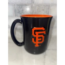 San Fransisco Giants Coffee Mug Black Orange 15oz Boelter Brands MLB Raised Logo