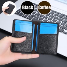 Slim Wallet for Men -Thin Bifold Leather Minimalist Stylish Front Pocket Wallets