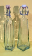 Vintage Glass Potion Bottles with Stopper Set of 2