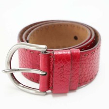 PRADA Women's Leather 8534 Red Belt