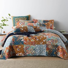 Autumn Dream Cotton Bedspread Quilt Sets Reversible Bedding Coverlet Comforter