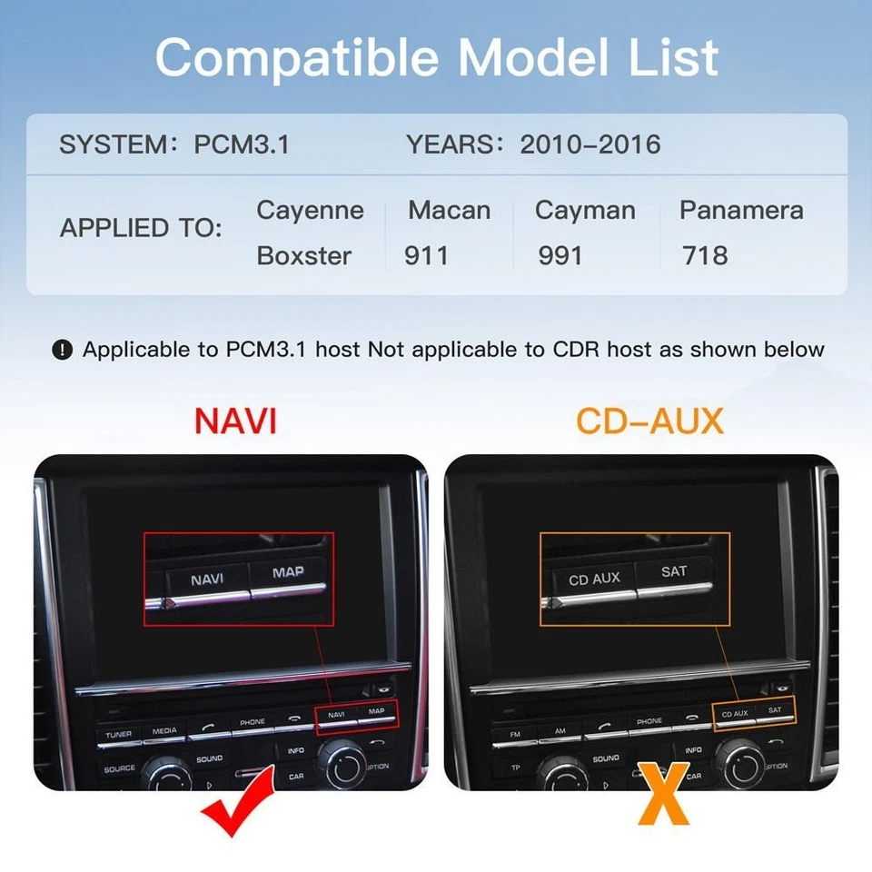 Wireless Carplay Kit Porsche 911 Cayenne Panamera Macan Boxter Cayman 2010-2016 - Image 4 of 4