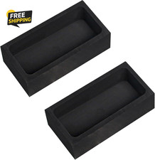 2 Pieces 1Kg Graphite Ingot Molds for Casting Gold Silver Aluminum Copper Brass