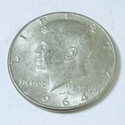 1964 Kennedy Half Dollar 90% Silver Circulated Coin Free Shipping #8863