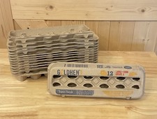Lot of 12 Cardboard Paper Egg Cartons 12 Count Large Size Craft Seed Starting