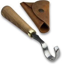 Cuchillo gancho para tallar cuchara Sharky 1,2 pulgadas (3 cm) - Cuchillo para tallar madera curvado