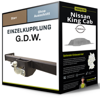 Starre AnhäNgerkupplung für Nissan King Cab 2002-2005 Typ MD22 G.D.W. NEU