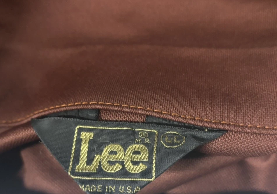 De Colección Años 70 Marrón Óxido LEE Cuello Punta Ocio Traje Chaqueta a Presión Para Hombres L Largo Alto Foto 3 de 4