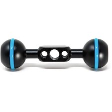 Kondor Blue Cine Magic Arm Extension Bar with Double Ball Head 4", Raven Black 