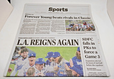 Los Angeles Dodgers Reigns Again San Diego Union Tribune NOV 1 Newspaper Section