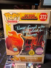 Funko Pop! My Hero Academia Todoroki GITD #372 Vinyl Figure Signed