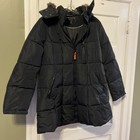 Nautica Jacket Women Detachable Hood Black Winter Puffer Jacket Size XL EUC (LS)