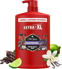 Old Spice Night Panther Men’S Shower Gel & Shampoo 1000Ml, Multi-Use 3-In-1 7.80 per litre