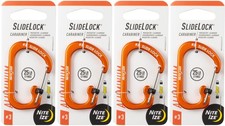 Nite Ize SlideLock Aluminum Carabiner 3 - Orange 4-Pack 