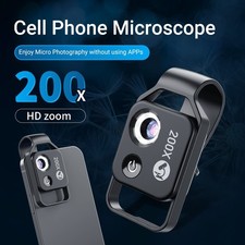 200X Microscope CPL Lens/LED Moveable Mobile Phone Magnification for Smart Phone