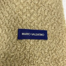Vintage Mario Valentino Wide Beige Scarf 68" x 27.5" Fringe 85 Acrylic 15 Wool