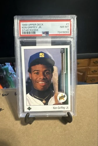 1989 Upper Deck - Star Rookie Ken Griffey Jr #1 (RC) PSA 8