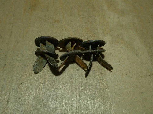 German ww2 helmet rivets and washers. Brass. Set.