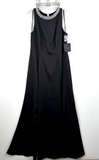 Mac Duggal 49093 SZ 8 M Dress Embellished High Neck Black Formal ORG $398.00
