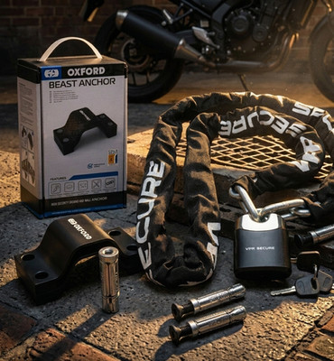 Oxford Beast Bodenanker Sold Secure VPR Sabre 1,8 m Motorrad Bike Kettenschloss