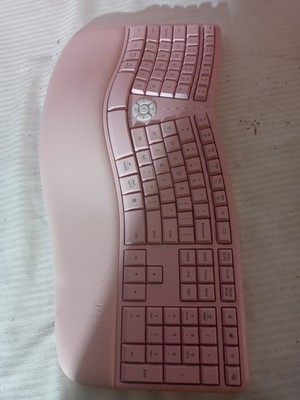 Meetion DirectorC Wireless Ergonomic Pink Keyboard, QWERTY English, Fn Keys